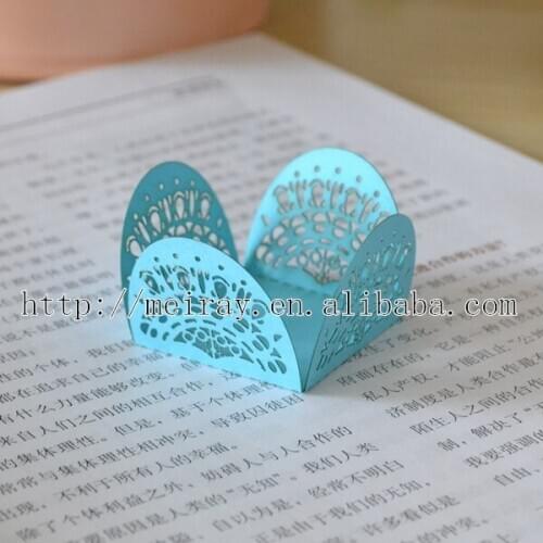 300pcs/lot laser cut mini candy chocolate wrappers for event and party favors in 3.5*3.5cm in china