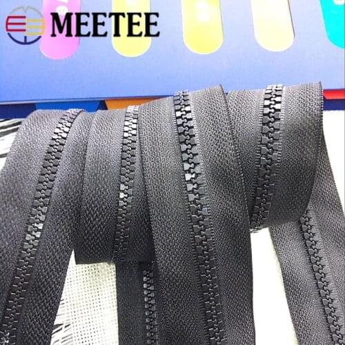 5/8Meters Meetee NO.5# Open-end Resin Zipper for Sewing Bag Zip New Jackets Coat Down Zippers DIY Garment Accessories