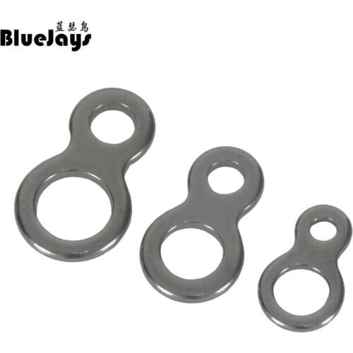 BlueJays 80KG-125KG Stainless Steel Seamless Connector Double Fishing Ring Iron Stinger Jigging Sea Fishing Lure Bait