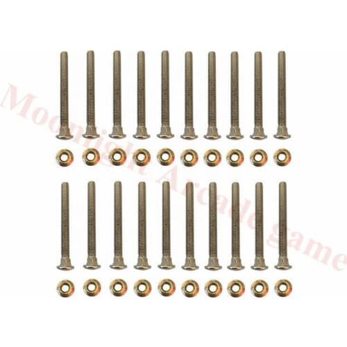 100Pcs/Lot 4*35mm bolts with nuts for arcade machine mounting bill acceptor coin acceptor screws and nuts