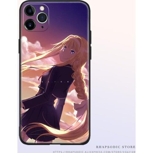 Sword Art Online Alice Zuberg Soft Silicone TPU Phone Case Cover Shell For IPhone SE 6 6s 7 8 Plus X XR XS 11 12 Mini Pro Max