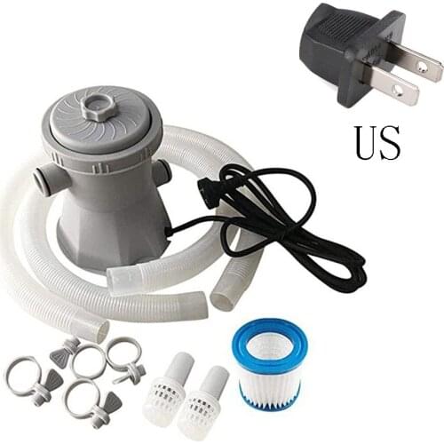 Pool Filter Pump Electric Swimming Pool Filter Pump Durable Reusable Electric Filter Kit Swimming Pool Water Purifier EU UK US