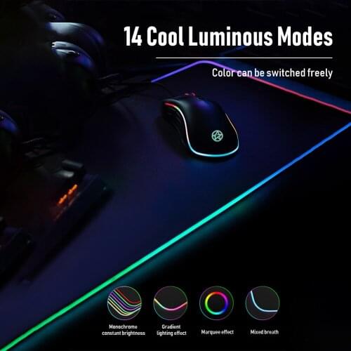 Gaming Mouse Pad Computer Mousepad RGB Large Mouse Pad Gamer XXL Mouse Carpet Big Mause Pad PC Desk Play Mat with Backlit