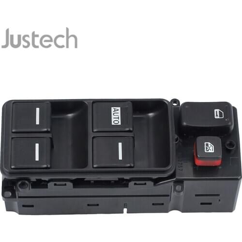 Justech Car Master Power Window Switch 35750-SDA-H12 Fit Left Drive Side Vehicle For 4 Door 2003-2007 Honda Accord