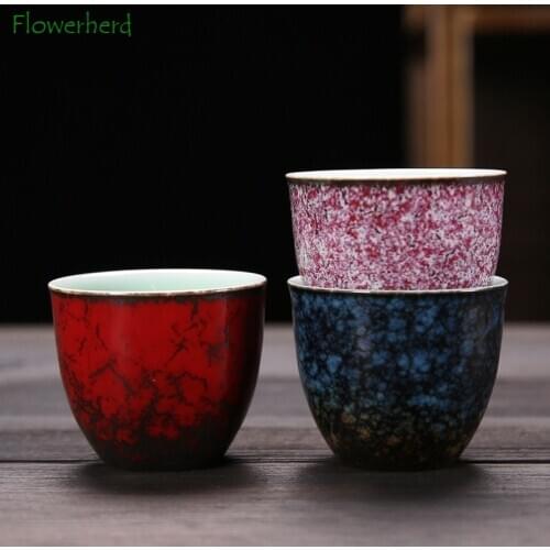 Ceramic Tea Cup Porcelain Teacup Teaware Kung Fu Tea Set Cup Kiln Changed Tea Cup Set Drinkware