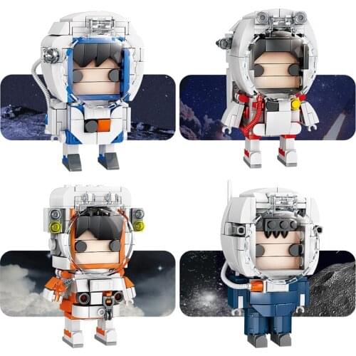 Aerospace Space Station Astronaut Rocket Building Blocks Brickheadz Shuttle Satellite Figure Man Bricks Set Children Toys Gift