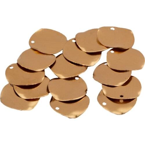 0.3*15mm brass single hole wavy round pendant diy handmade jewelry accessories fashion charm jewelry pendan