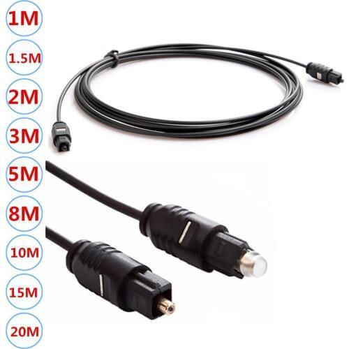 Hot OD 2.2 Gold Plated Digital Audio Optical Fiber Cable Toslink SPDIF Cord PVC For DVD VCR CD Player HI-FI Speake