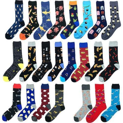 Cartoon Novelty Crazy Pattern Winter Sox Hip Hop Women Sushi Casual Happy Socks Brand Men Fashion Funny Cotton Thick Warm Socks