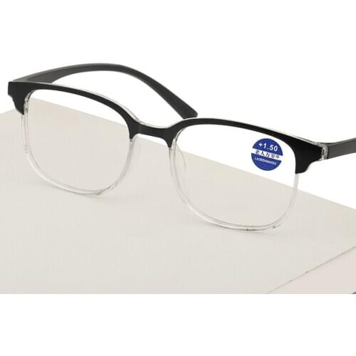 Classic frame reading glasses, clear lenses, mens large frame glasses, ladies reading glasses + 1.0 + 1.5 + 2.0 ~ + 4.0 neutral