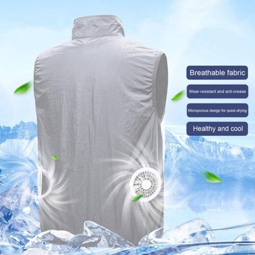 Cooling Vest with 2 Fans Unisex Air Conditioned Shirt for Cycling