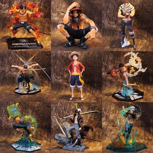One Piece Ace Luffy Law Zoro Action Figure Collection Model Great Gift Dor Kids Boyfriend