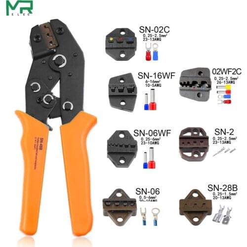 SN-48b Series 7 kinds of collets European bare terminal crimping pliers crimping pliers 2.8 4.8 6.3 tool plug spring precision