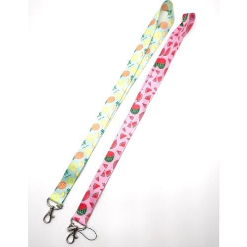 Retail 1 pcs cartoon Lemon watermelon Lanyard Key Lanyard Cosplay Badge ID Cards Holders Neck