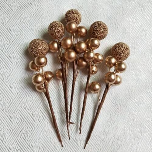 9cm Berry Artificial Flower Green Plant DIY Christmas Garland Wreath Accessories Fake Plant Wedding Flowers Home Party Decoratio