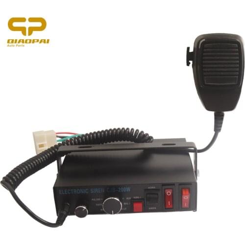 Sirena 12V 200W Loud 9 Sound Tone Electronic Sirens Car Truck Warning Alarm Police Siren Horn Host PA System Sirena Allarme Auto