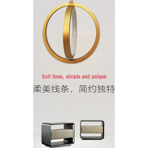 Nordic modern minimalist LED single head round small chandelier dining room bar bedroom study room living room background wall