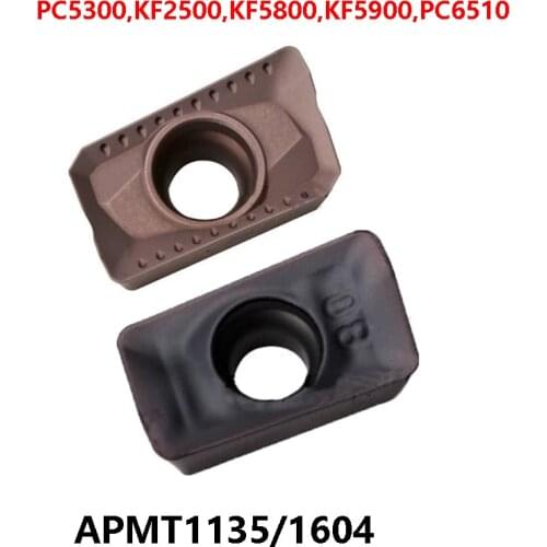 Carbide Milling Inserts APMT1604 APMT1135PDR APMT1604PDR K Q KF2500 KF5800 PC6510 KF5900 PC5300 General Lathe Mill Tools