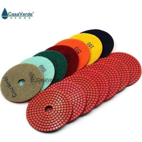 Free Shipping DC-LRPP02 Wet 4"(100mm) with 2.5mm wet diamond polishing pads for Granite and Marble