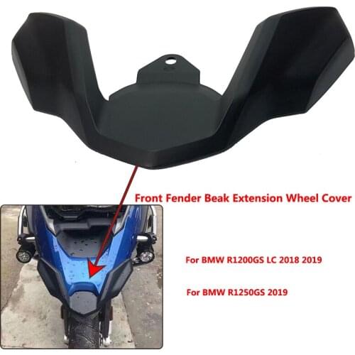 Motorcycle Parts Front Fender Beak Extension Wheel Cover Cowl Black for MW R1200GS LC 2018 2019 R1250GS 2019