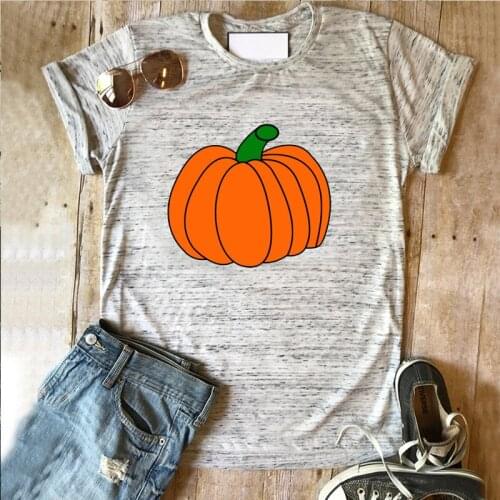 Halloween Pumpkin Clothing Women Plus Fashion Aesthetic Graphic Tees Girls Pumpkin Vintage T Shirt for Women Kawaii M