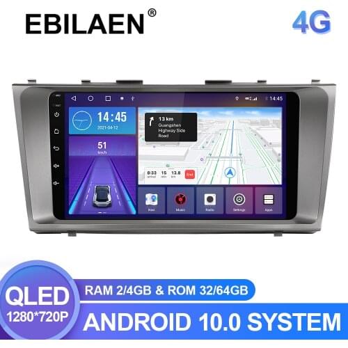 EBILAEN Car Radio Multimedia Player For Toyota Camry 40 2006-2011 Autoradio Android 10.0 GPS Navigation Tape Recorder Stereo BT