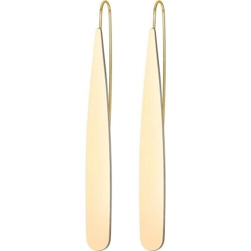 E7657 ZWPON Metal Thin Long Teardrop Earrings for Women Fashion Sample Earrings Christmas Glfts Jewelry Wholesale