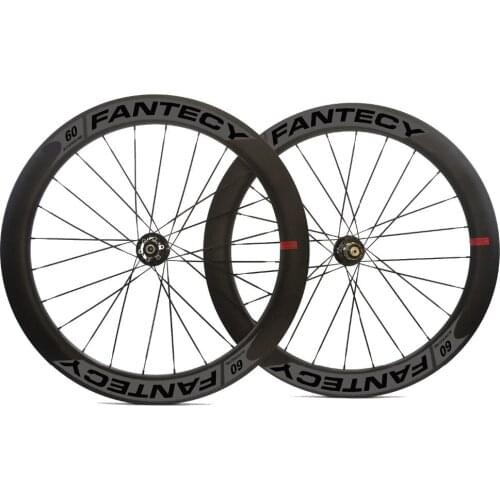 FANTECY road disc brake carbon wheels 700C 60mm depth 25mm width bike clincher/tubular Road Bicycle carbon wheels ,U-shape rim