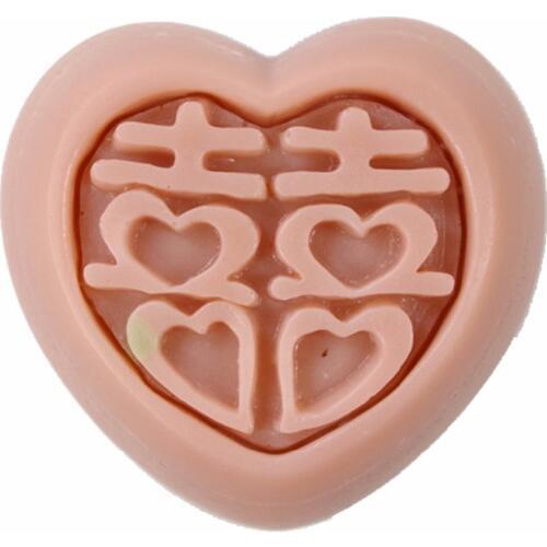 Chinese style Double Happiness Mould Craft Art Silicone 3D Soap Mold Craft Molds DIY Handmade Candle Molds S381