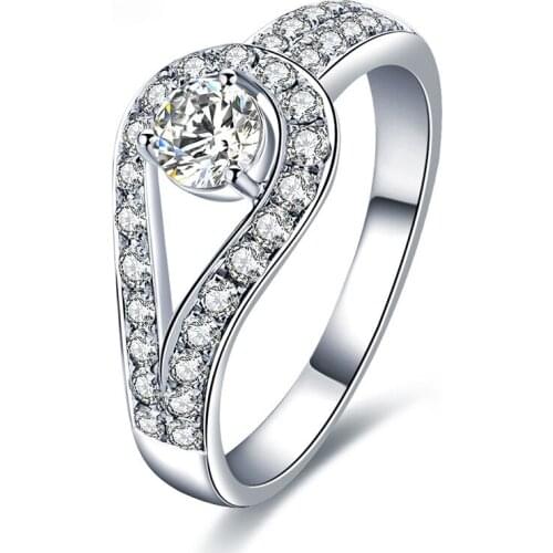 Bali Jelry Romantic Silver 925 Women Ring Jewelry Accessories Geometric AAA Zircon Gemstones Open Rings for Wedding Engagement