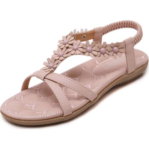 20201 Hot Sale Ladies Flat Shoes Summer Beach Sandals Casual Shoes Ladies