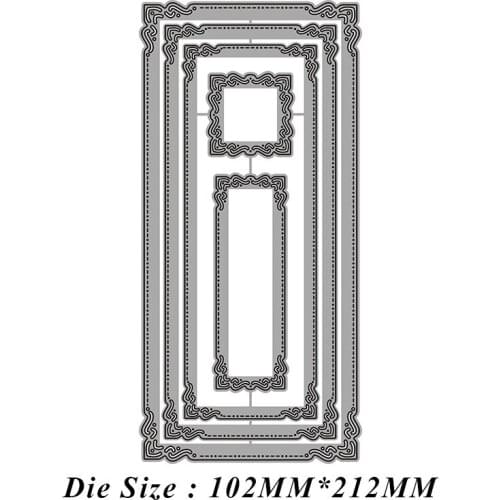 Long Frame Border Metal Cutting Dies 2021 New Diy Molds Scrapbooking Paper Making Die Cuts Crafts