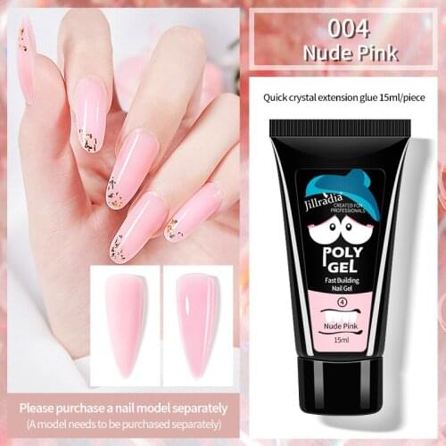 Nail extension gel 15ml extension gel painless and no paper support quick extension phototherapy crystal gel
