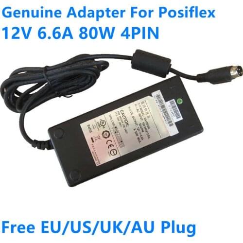 Genuine 12V 6.6A 80W 4PIN Posiflex EA10953A Power Supply AC Adapter Charger For LOREX L22WD800 Laptop Adaptor