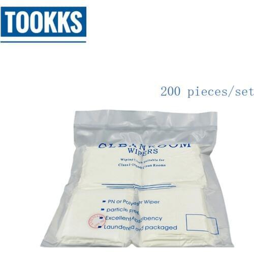 200PCS/Pack LCD Screen Soft Cleanroom Wiper Class1-10000 Dust Free Cloth Tools for Mobile Phone Repair