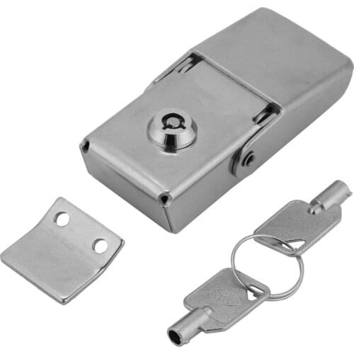 Stainless Steel Concealed Toggle Latch Safety Catch Key Lock Hasp Spring Loaded Hardware Tools Wholesale