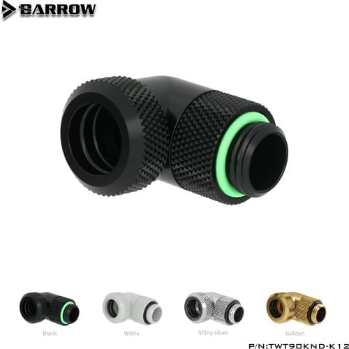 Barrow G1/4" 90 OD:12mm Degree Hard Tube Female Fitting Connector TWT90KND-K12