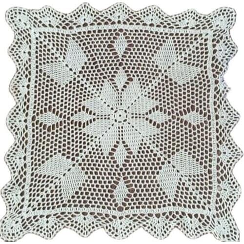Modern white crocheted table cloth doilies cover kitchen lace cotton square tea tablecloth dining home Christmas wedding decor