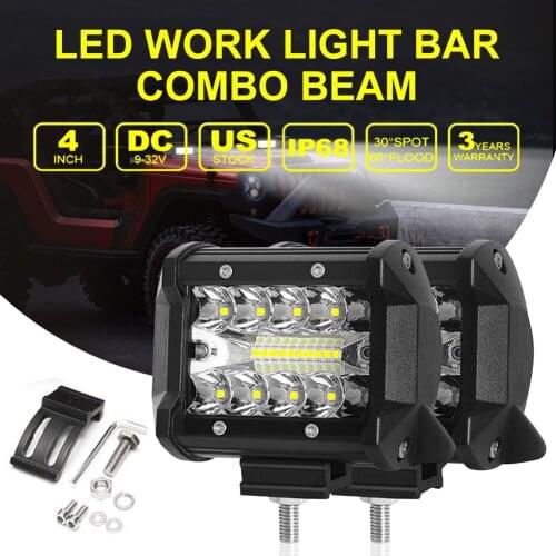 Led Car Work Light 12V 24V Waterproof 4 Inch Headlight Driving Lamp Boat Tractor Truck Fog Lamp