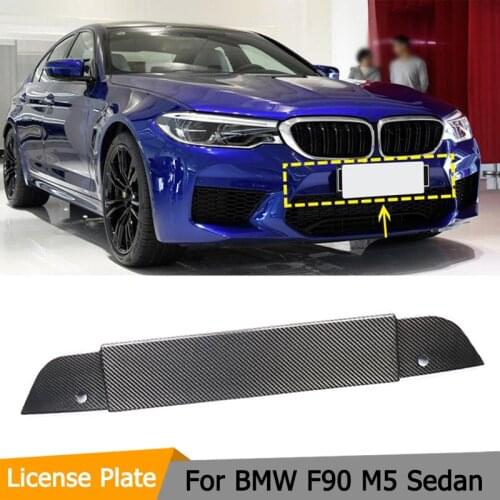 Carbon Fiber European Specification License Plate Frame Tag Holder Power for BMW 5 Series F90 M5 2018 2019
