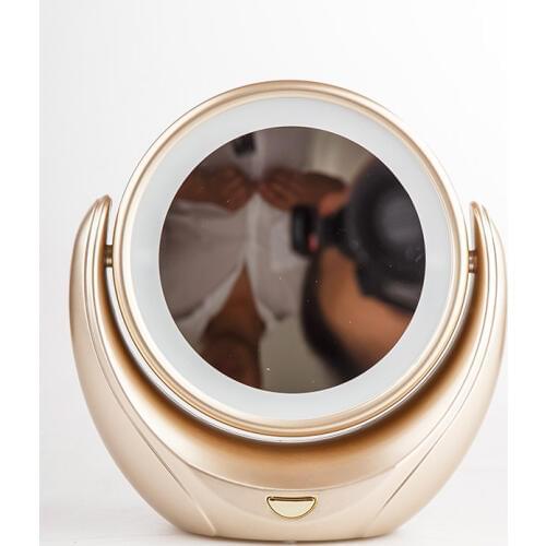 Makeup Mirror 5X Magnifying Double side with 10 LED Lightbulbs for Cosmetic & Skin Care Light Fashion Mirror