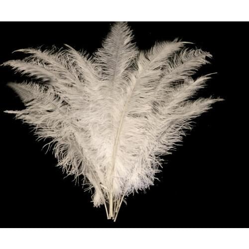 100 Pcs/Lot Natural White Ostrich Feathers For Crafts 35-40CM Carnival Costumes Party Home Wedding Carnival Decorations Plumages