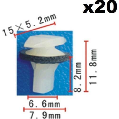 20x For Honda Door seal strip glue nail / Nylon Retainer Clip