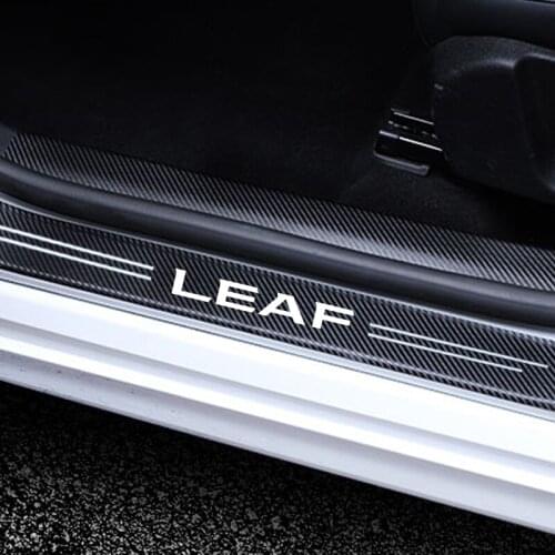 4X For Nissan Leaf ZE0 ZE1 2011 2012 2013 2014 2015 2016 2017 2018 2019 2020 2021 Car Door Threshold Sticker Tuning Accessories