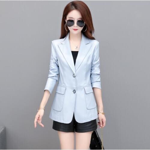 Large Size 4XL Leather Jacket Women Coats New 2021 PU Leather Coat Women Jackets Short Slim Motorcycle Female Leather Clothing