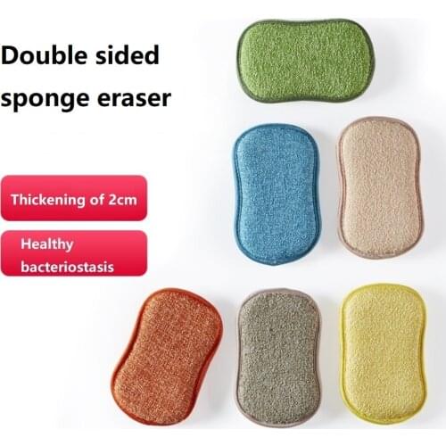 5PCS Cleaning Microfiber Sponge for Dishwashing Kitchen Bathroom Rust Removing Clean Cloth Eraser Eco-friendly Magic Sponge Diy