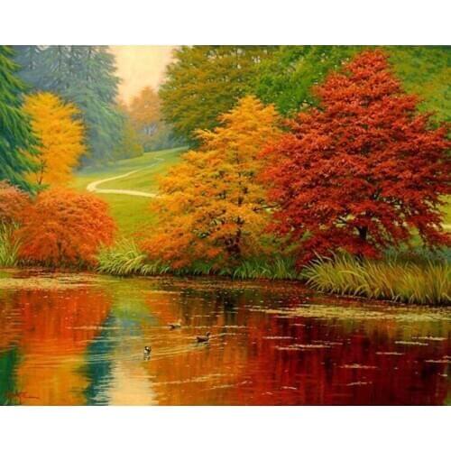 A4243 11CT/14CT/18CT/25CT/28CT night snowing patterns Counted Cross Stitch DIY Cross Stitch Kits Embroidery Needlework Sets