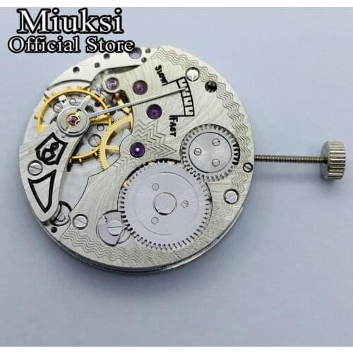 Asian 17 Jewels 6498 hand winding mechanical watch movement fit mens watch