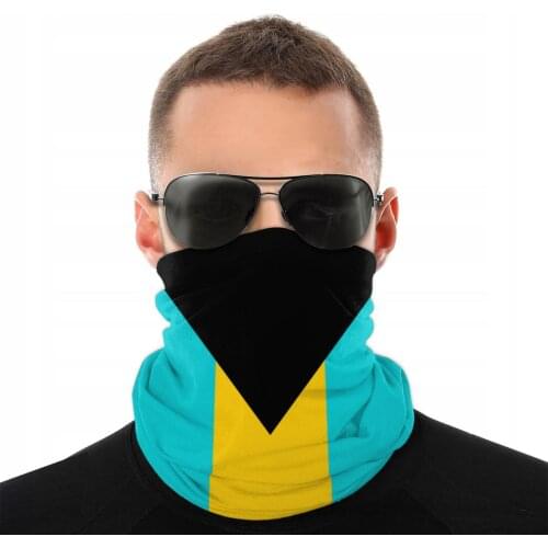 Bahamas Flag Magic Scarf Half Face Mask Men Women Halloween Neck Gaiter Seamless Bandana Polyester Headband Outdoor Hiking