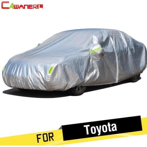 Cawanerl Cotton Car Cover Waterproof Sun Rain Snow Protect Cover For Toyota 86 Aygo Fortuner FJ Cruiser Mark Tercel Wish Alphard
